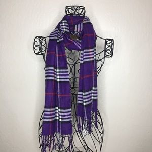 Vintage plaid cashmere scarf Made in Scotland